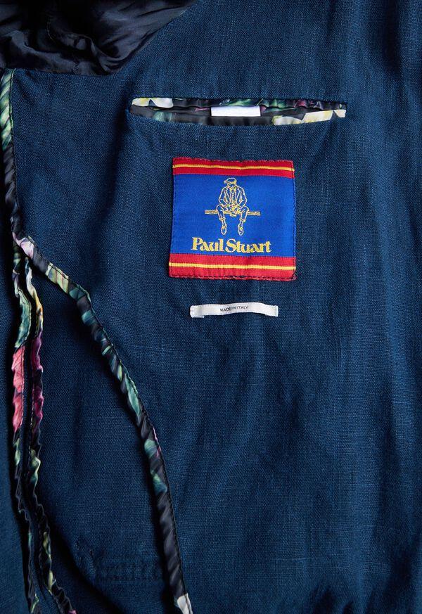 Paul Stuart Linen Button Front Bomber Jacket