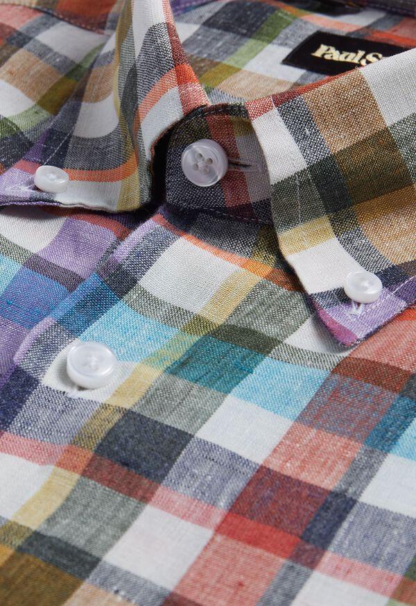 Paul Stuart Linen Check Sport Shirt
