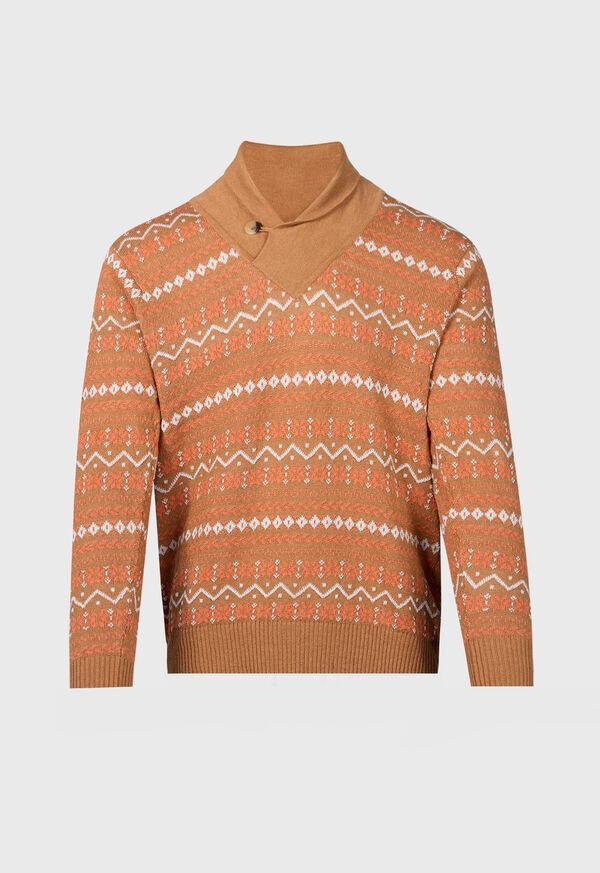 paul stuart Linen & Cotton Fairisle Sweater