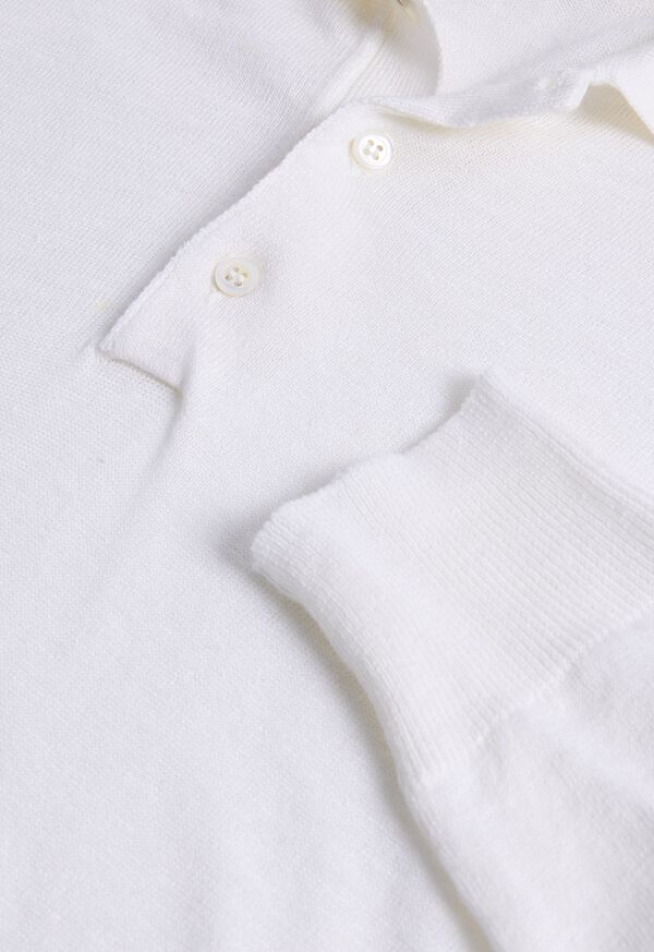 Paul Stuart Linen & Cotton Long Sleeve Polo