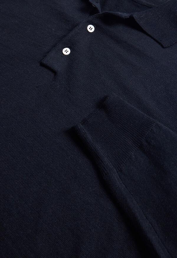 Paul Stuart Linen & Cotton Long Sleeve Polo