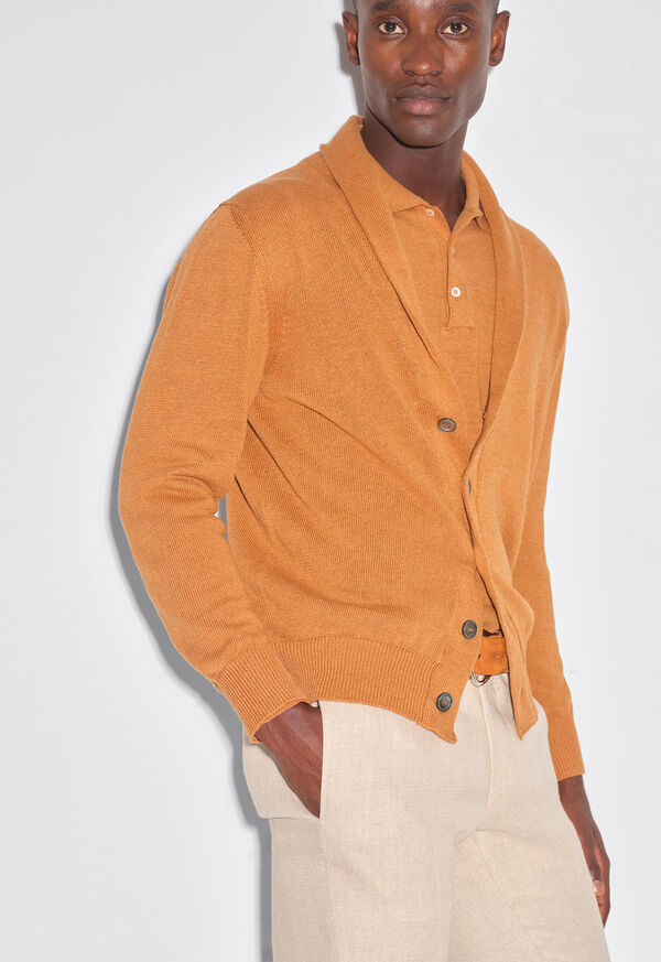Paul Stuart Linen & Cotton Long Sleeve Polo