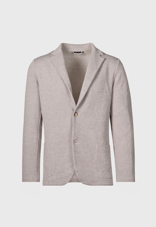 paul stuart Linen & Cotton Piqué Knit Blazer