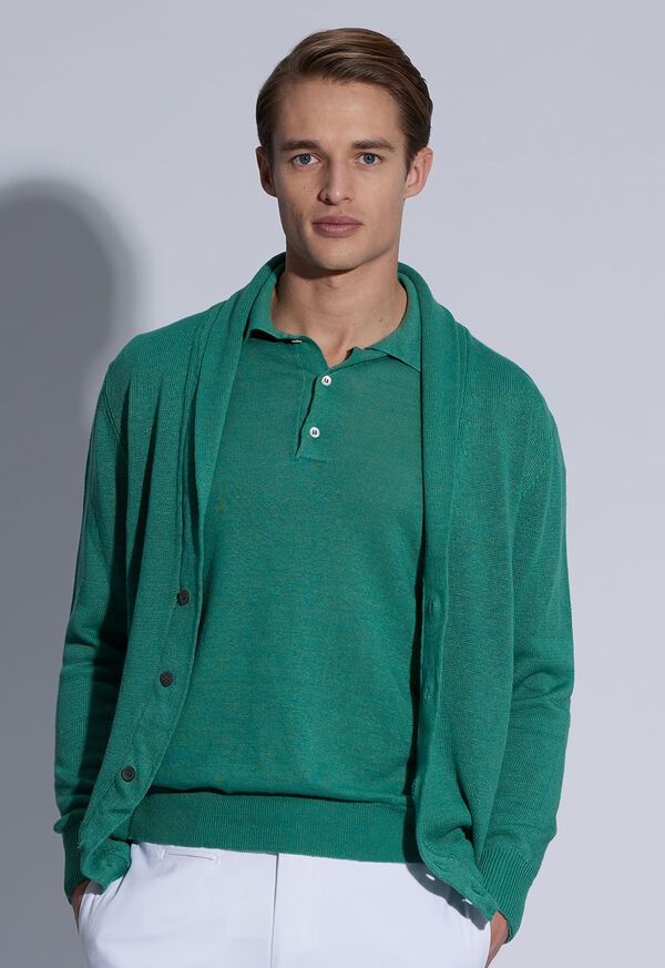 Paul Stuart Linen & Cotton Shawl Collar Cardigan