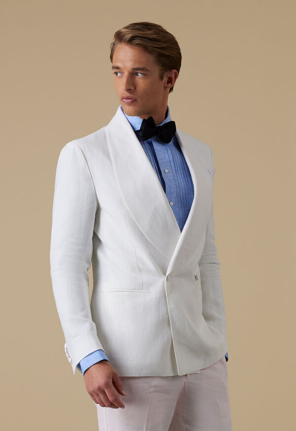 Paul Stuart Linen Double Breasted Dinner Jacket