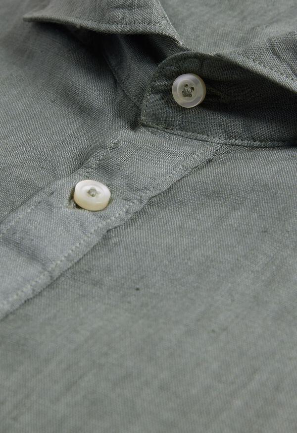 Paul Stuart Linen Half Placket Sport Shirt