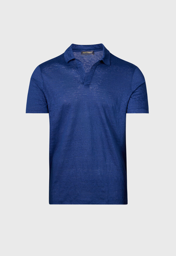 paul stuart Linen Jersey Johnny Collar Polo