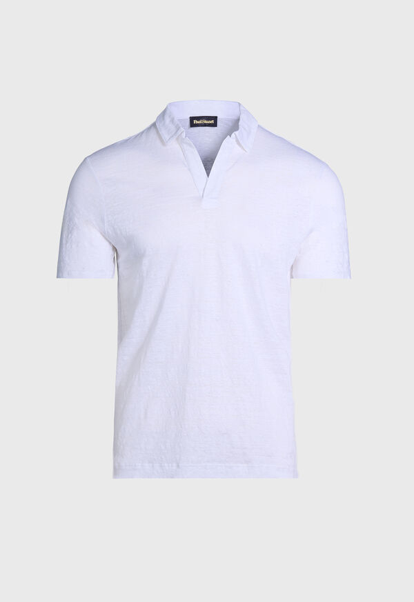 paul stuart Linen Jersey Johnny Collar Polo