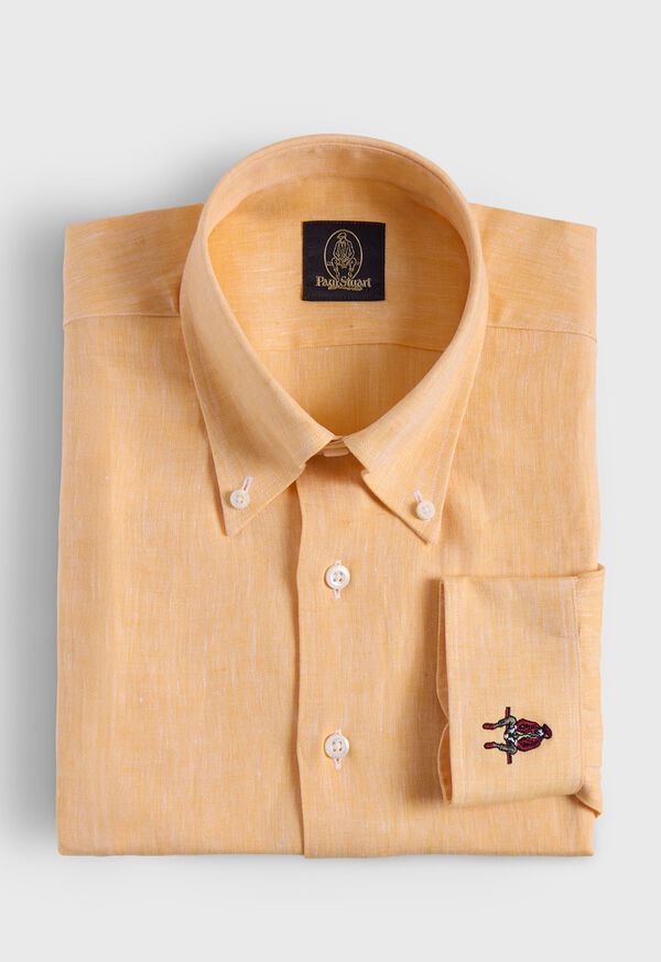 paul stuart Linen Logo Sport Shirt