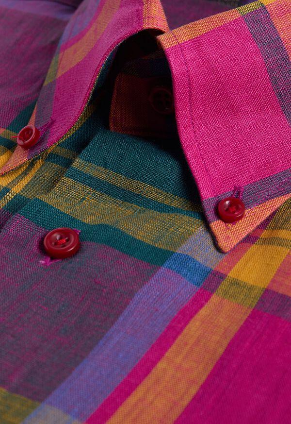 Paul Stuart Linen Madras Sport Shirt
