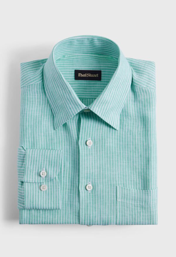 paul stuart Linen Pencil Stripe Sport Shirt