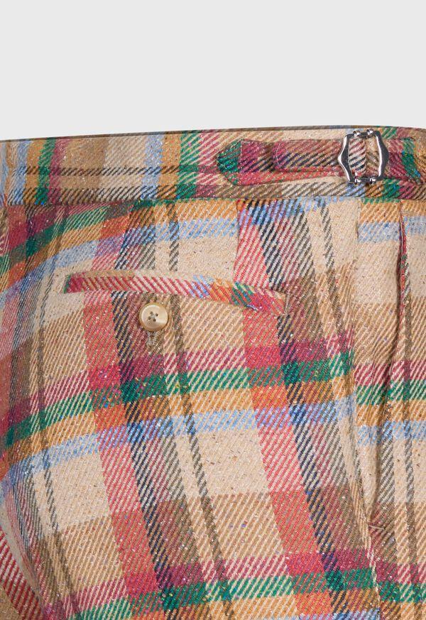 Paul Stuart Linen Plaid Bermuda Short