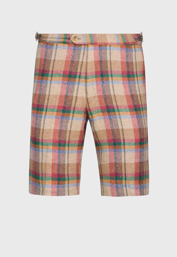 paul stuart Linen Plaid Bermuda Short