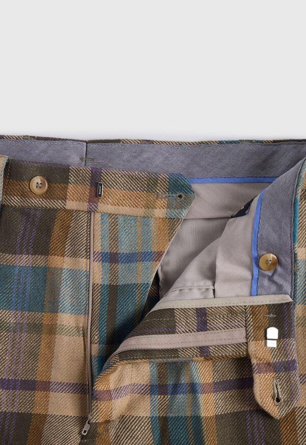 Paul Stuart Linen Plaid Dress Trouser