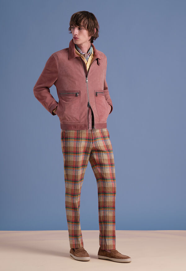 Paul Stuart Linen Plaid Dress Trouser