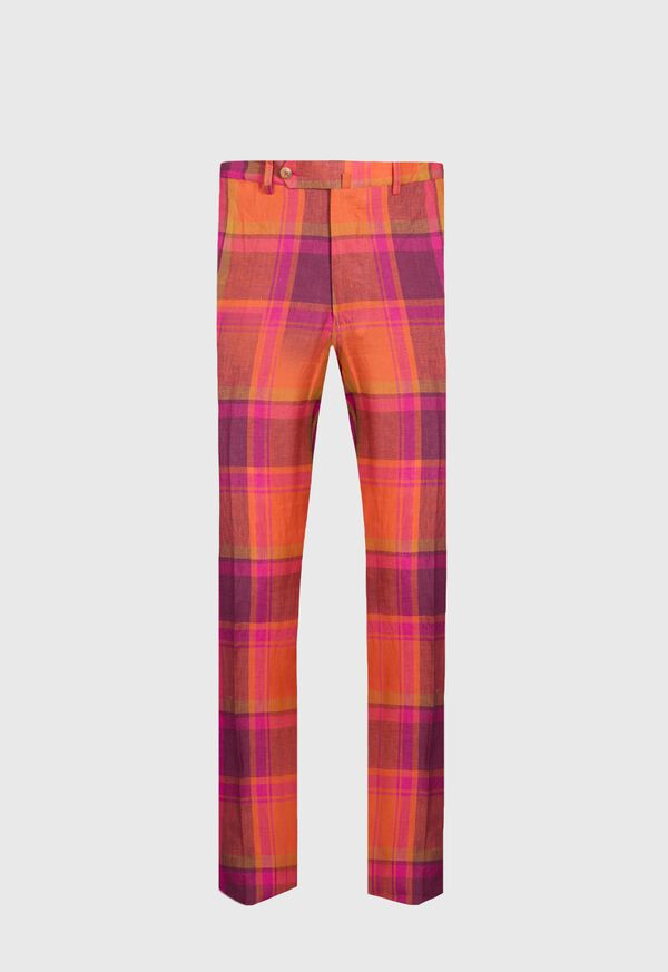 paul stuart Linen Plaid Dress Trouser