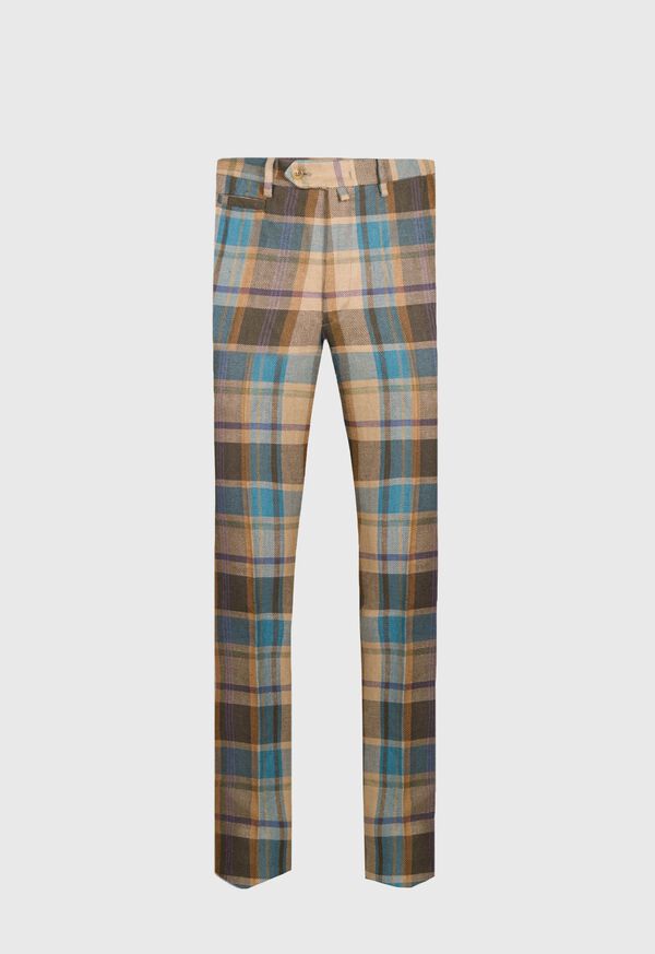 paul stuart Linen Plaid Dress Trouser
