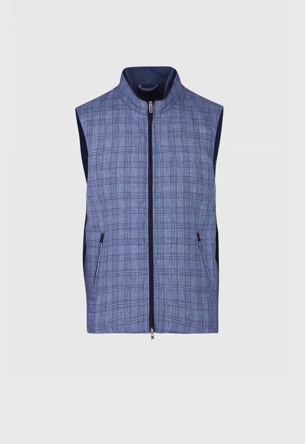 paul stuart Linen Plaid Vest