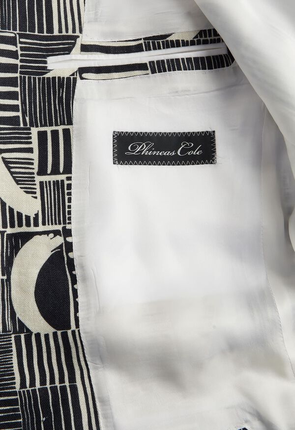 Paul Stuart Linen Print Dinner Jacket
