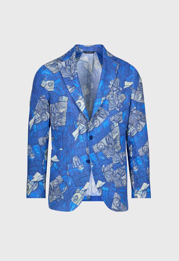 paul stuart Linen Printed Jacket