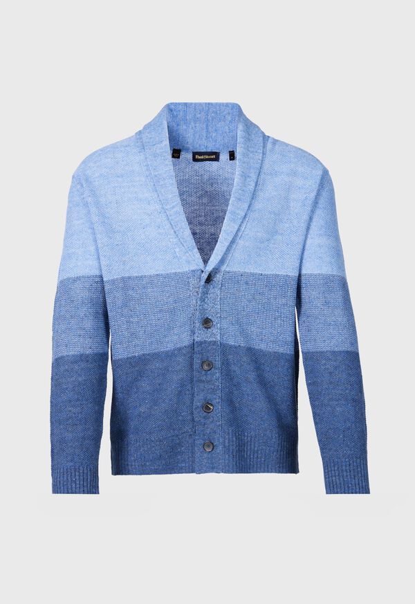 paul stuart Linen Rice Stitch Dégradé Cardigan