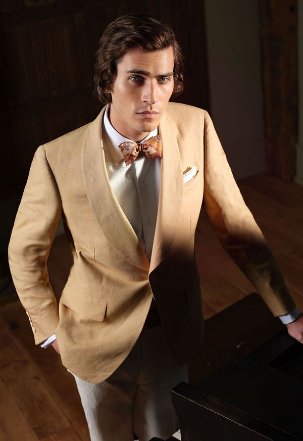 Paul Stuart Linen Shawl Collar Dinner Jacket