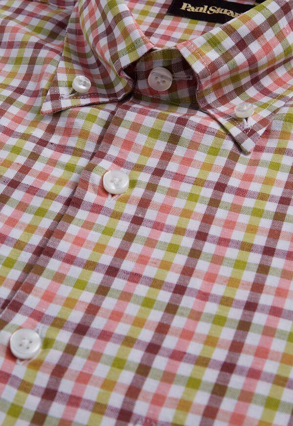 Paul Stuart Linen Small Check Sport Shirt