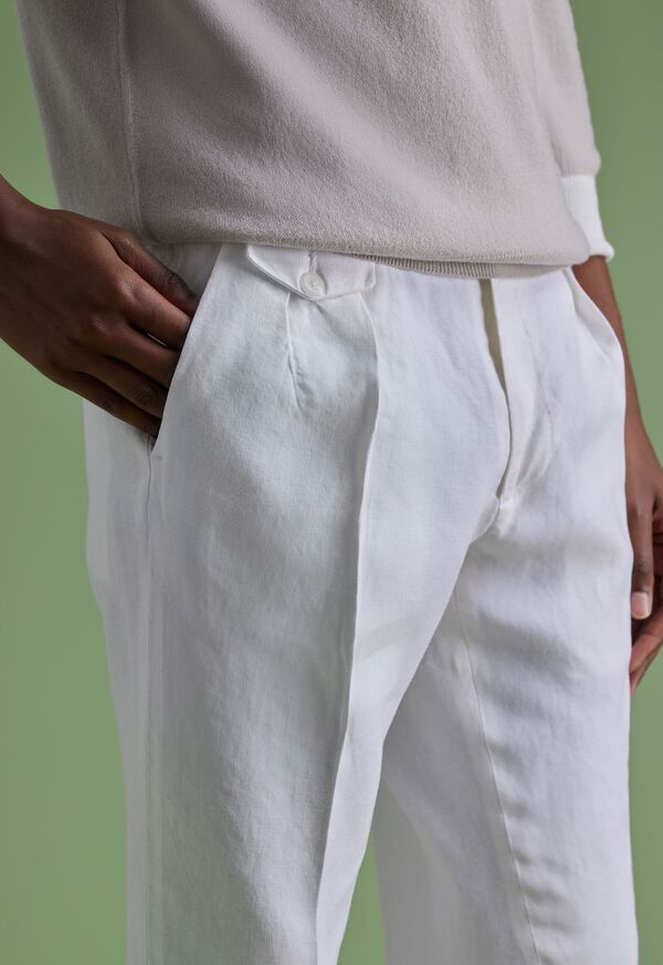 Paul Stuart Linen Washed Pleated Front Trouser