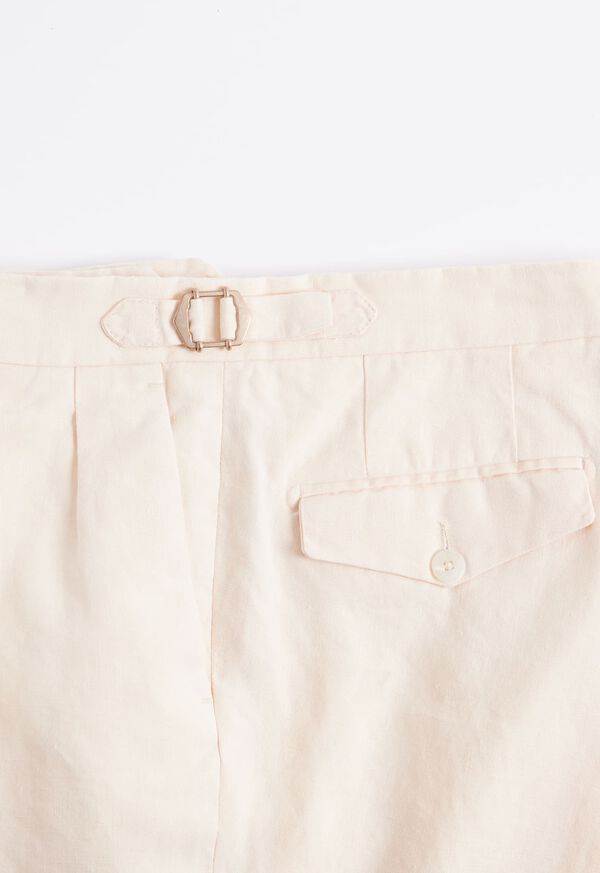 Paul Stuart Linen Washed Pleated Front Trouser