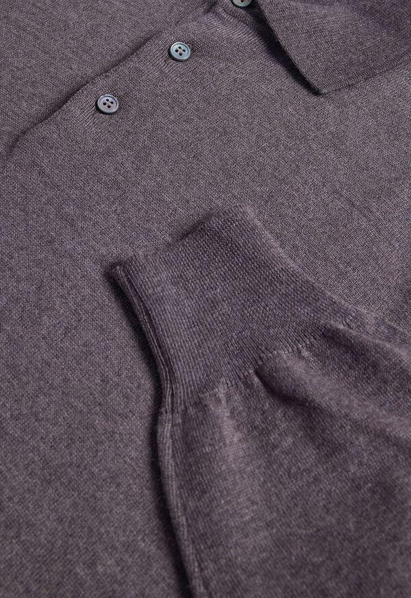 Paul Stuart Long Sleeve Merino Wool Polo Shirt