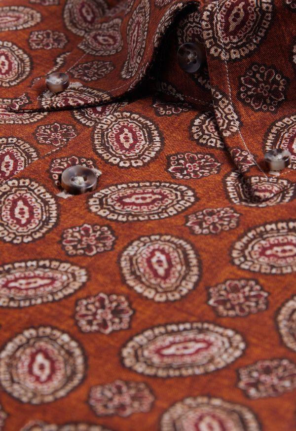 Paul Stuart Medallion Print Cotton Sport Shirt