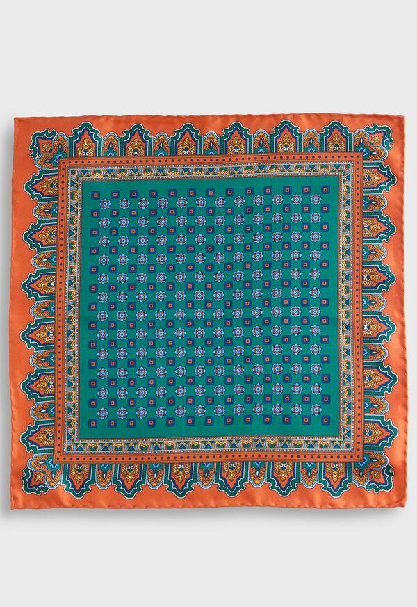 Paul Stuart Medallion Print Pocket Square