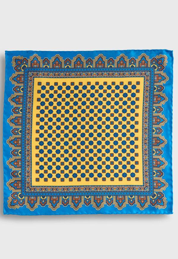 Paul Stuart Medallion Print Pocket Square