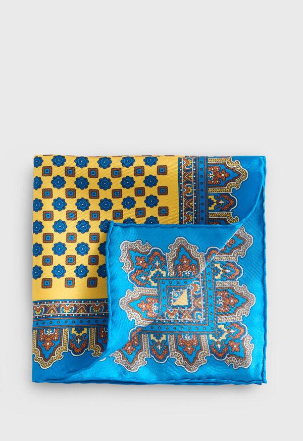 paul stuart Medallion Print Pocket Square