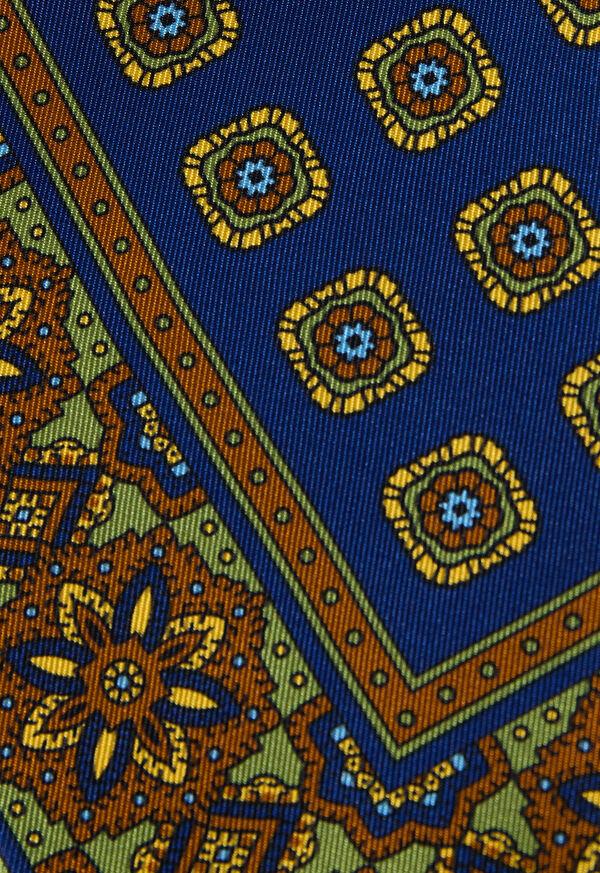 Paul Stuart Medallion Print Pocket Square