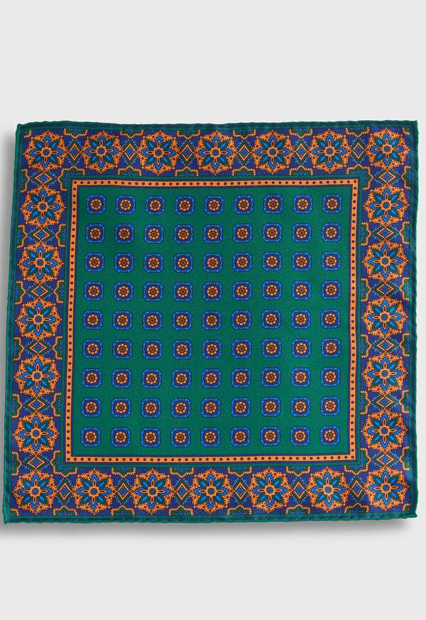 Paul Stuart Medallion Print Pocket Square