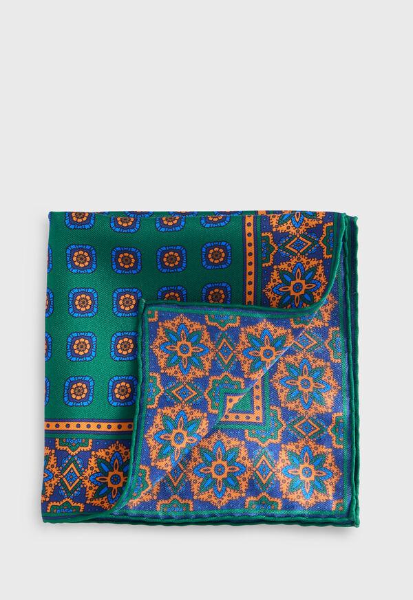 paul stuart Medallion Print Pocket Square