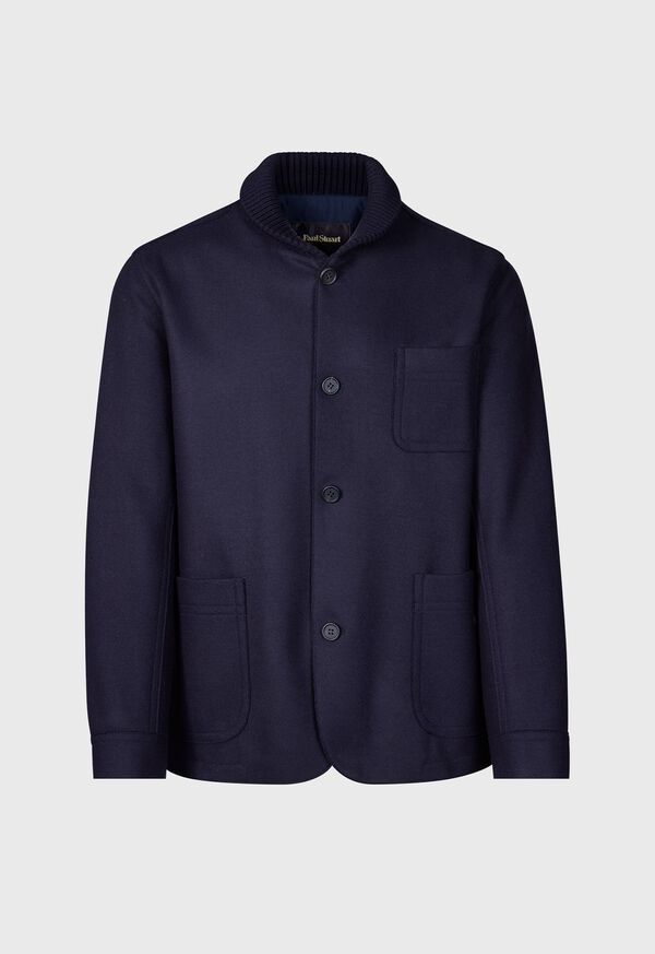 paul stuart Melton Wool Hybrid Jacket