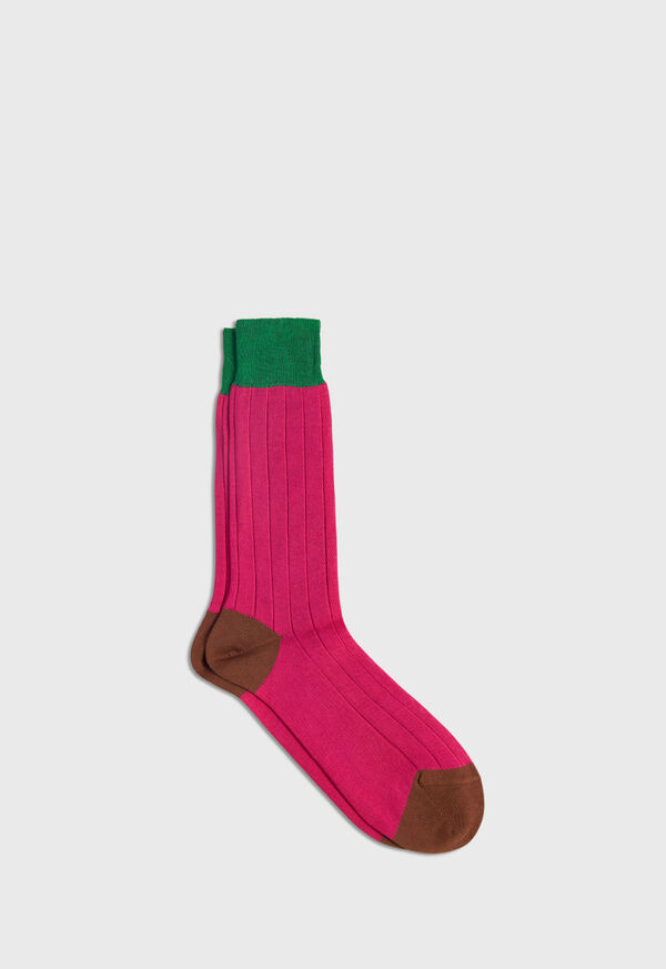 paul stuart Mercerized Cotton Ribbed Sock