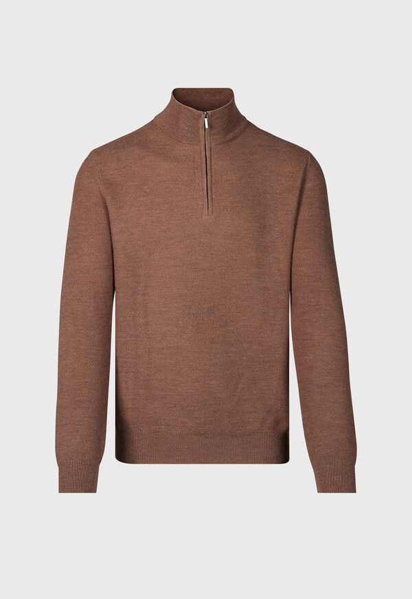 paul stuart Merino Wool Quarter Zip Pullover