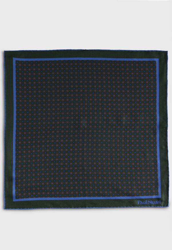 Paul Stuart Micro Medallion Print Pocket Square