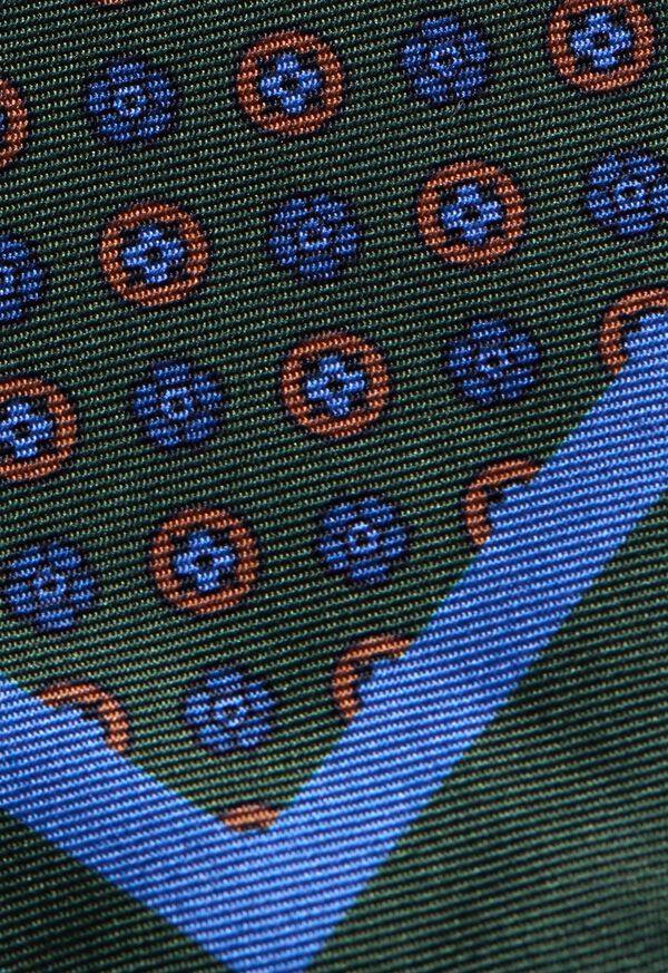 Paul Stuart Micro Medallion Print Pocket Square