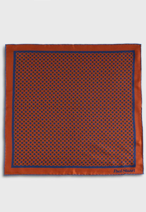 Paul Stuart Micro Medallion Print Pocket Square