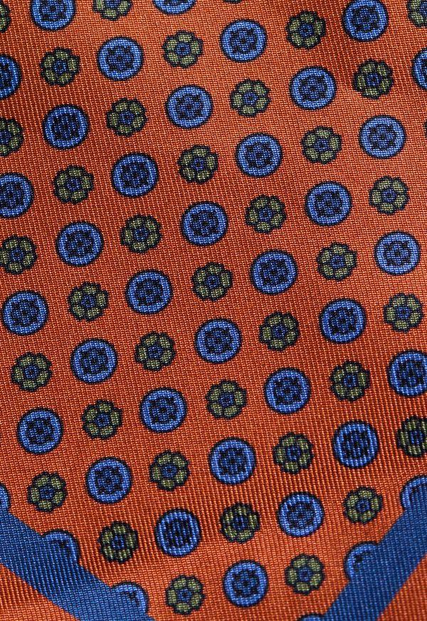 Paul Stuart Micro Medallion Print Pocket Square