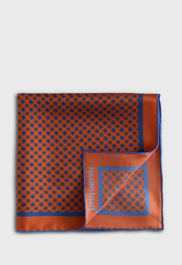 paul stuart Micro Medallion Print Pocket Square