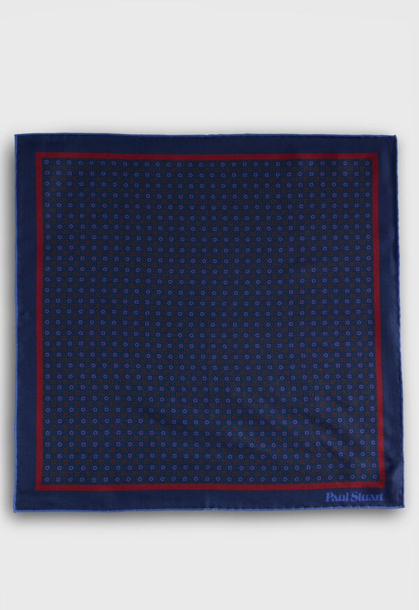 Paul Stuart Micro Medallion Print Pocket Square