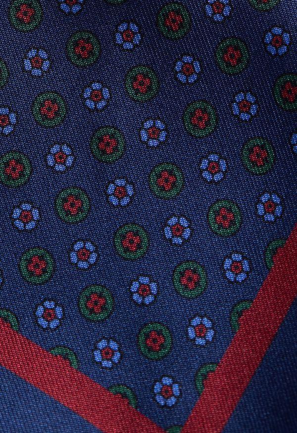 Paul Stuart Micro Medallion Print Pocket Square