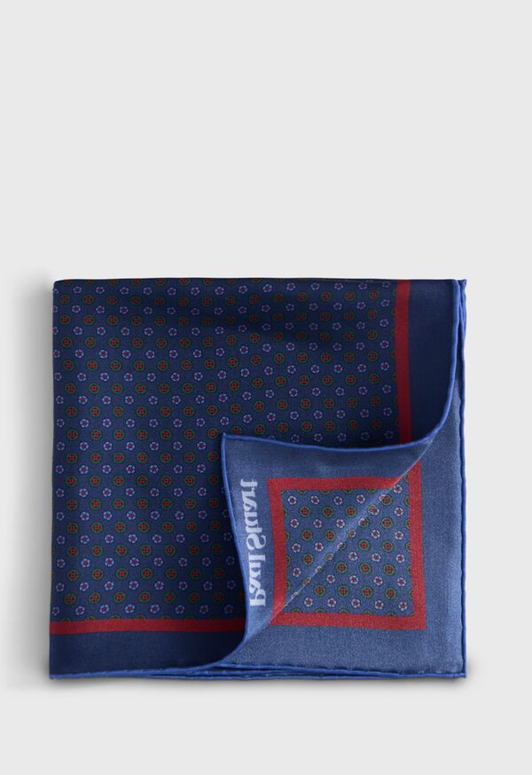 paul stuart Micro Medallion Print Pocket Square