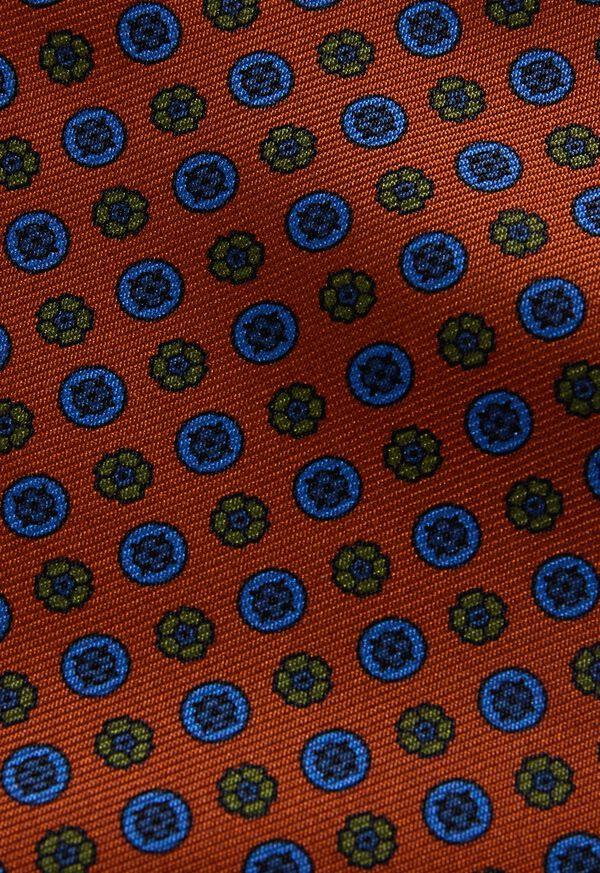 Paul Stuart Micro Medallion Print Silk Ascot