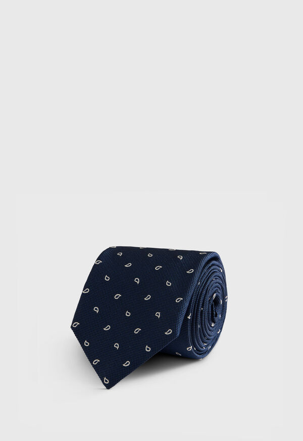paul stuart Mini Paisley Woven Silk Tie